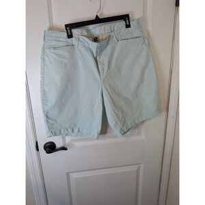 Eddie Bauer Legend Wash Stretch Shorts Womens 18W Mint Green Cotton Chino Plus